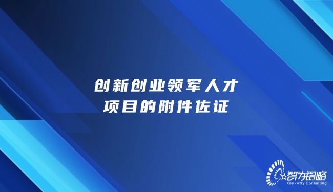 創(chuàng)新創(chuàng)業(yè)領軍人才項目的附件佐證