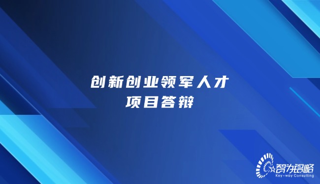 創(chuàng)新創(chuàng)業(yè)領軍人才項目答辯